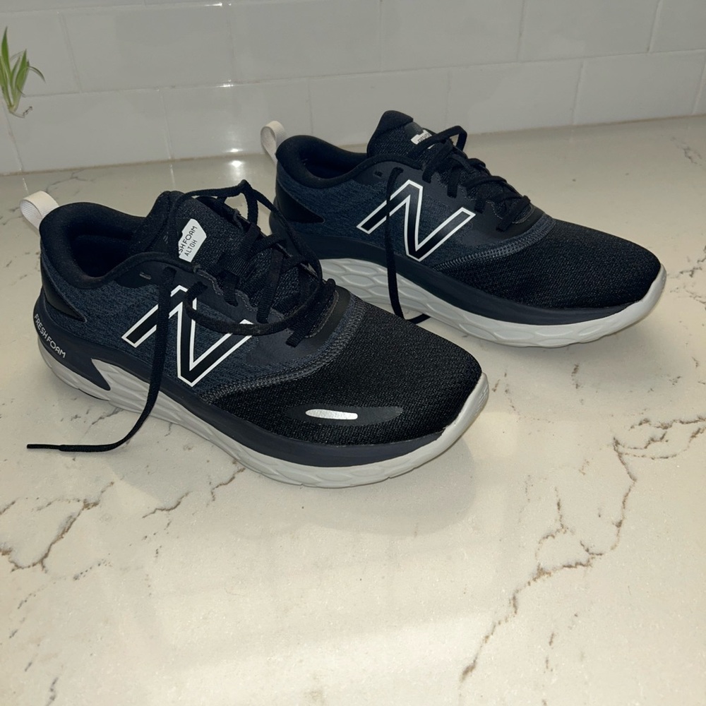 New Balance Black and Dark Gray Athletic Shoes